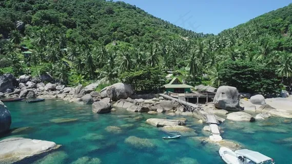 泰国, 岛, 陶, 船, 景观, 钓鱼, 长尾, 砂, 夏天