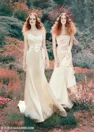 唯美仙气古典美女婚纱摄影图片