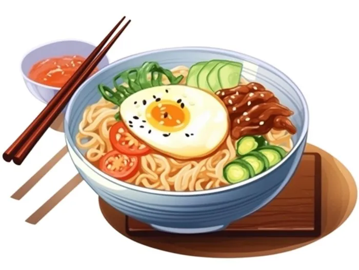 美食鸡蛋西红柿面条免抠(1232x928)