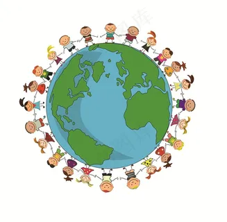 地球儿童节手拉手彩色笑脸.jpg 地球儿童节手拉手彩色笑脸.jpg