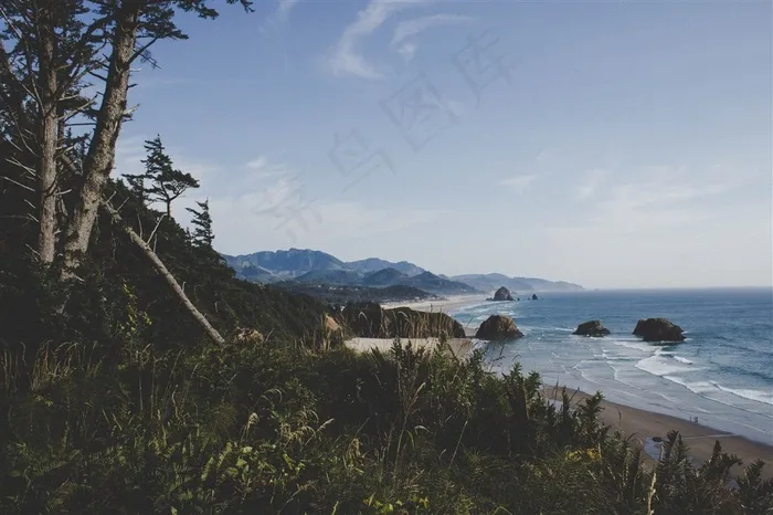 美丽的沙滩摄影素材
