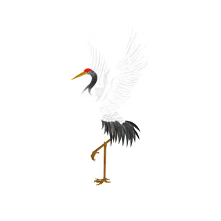 中国风古典中式国潮风手绘飞鹤图案仙鹤装饰素材PNG免抠插画元素