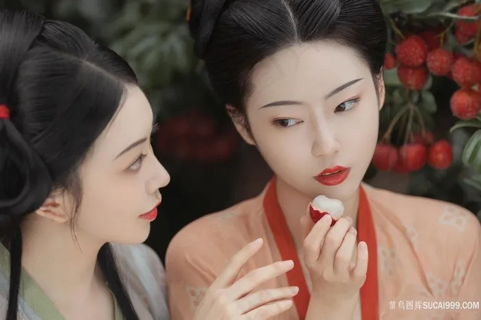 微距摄影古风写真美女图片