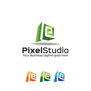 图标标识标志立体几何图形企业商标VI品牌LOGO设计模板AI矢量素材