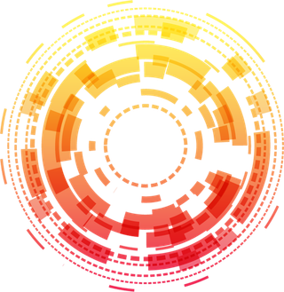 黄红渐变圆形科技kv主视觉