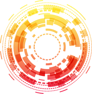 黄红渐变圆形科技kv主视觉