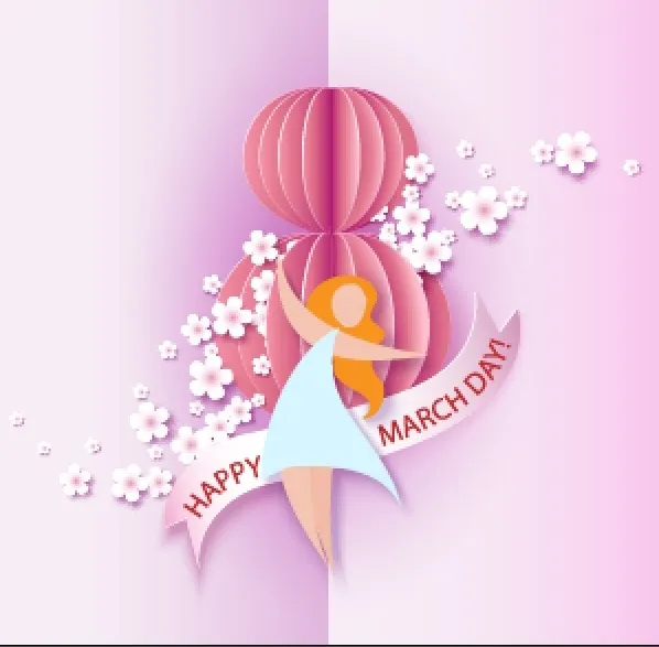 三八妇女节女神节贺卡素材eps,ai矢量模版下载