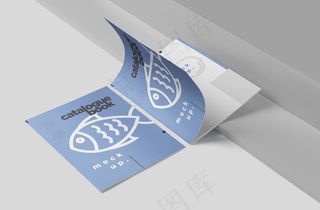 封面书籍杂志品牌画册设计文创VI样机智能贴图展示PSD模板素材