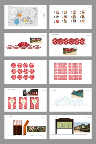 文化景区花圃导视牌设计