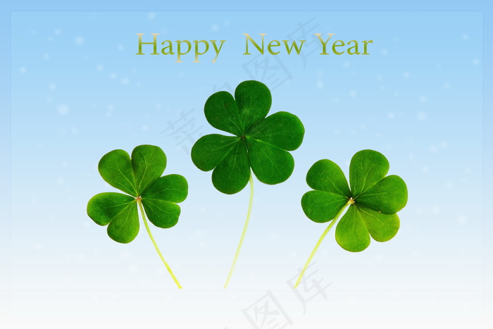 新年四叶草图片
