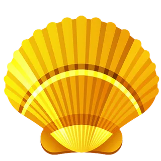 贝壳金色卡通