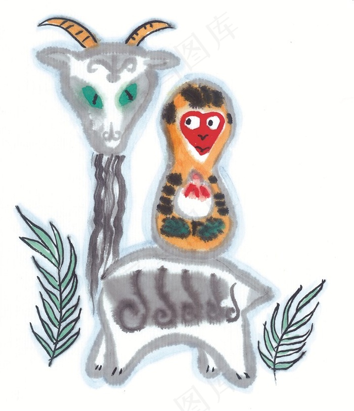 鼠牛虎兔龙蛇马羊猴鸡狗猪高清jpg素材