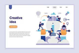 2.5D扁平化卡通商务办公科技感UI网页banner设计AI矢量EPS素材