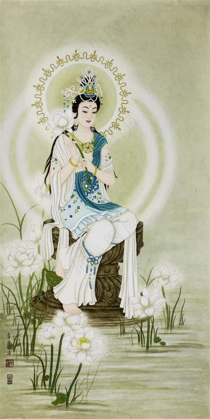 观音菩萨工笔画