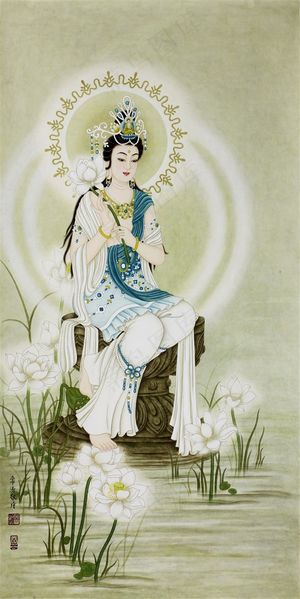观音菩萨工笔画