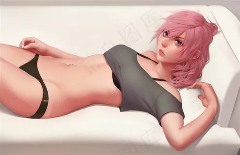 动漫红发卡通美女图片