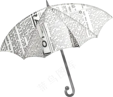 报纸雨伞　