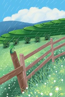 谷雨二十四节气海报设计