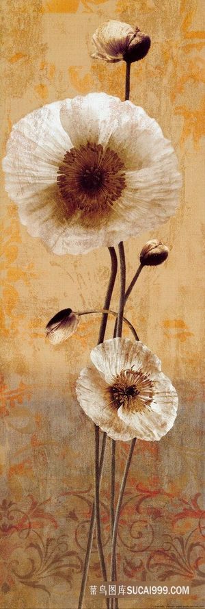 唯美复古花束时尚艺术油画