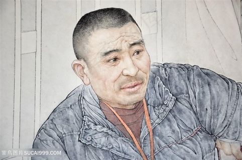 成熟男士肖像装饰画