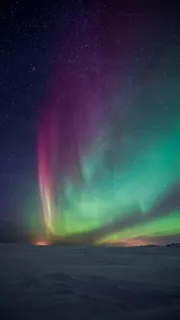 绿色极光壁纸图片