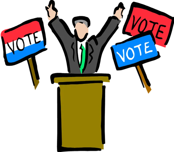 支持者演讲素材卡通黄色