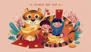 设计新年背景春节