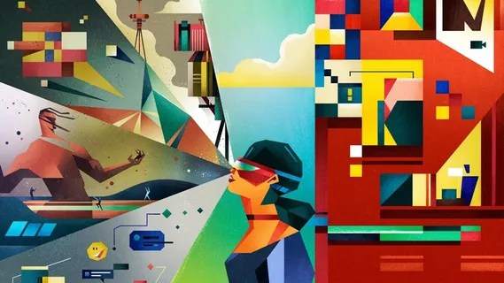 元宇宙科技扁平插画4 元宇宙科技扁平插画4