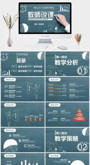教师讲课PPT模板ppt模版预览图