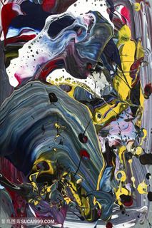 抽象彩色油画艺术挂画