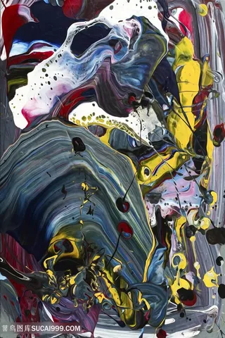 抽象彩色油画艺术挂画