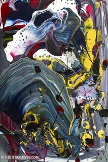 抽象彩色油画艺术挂画 抽象彩色油画艺术挂画
