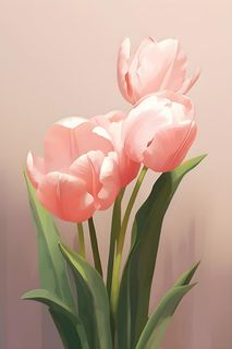 唯美淡雅清新郁金香背景