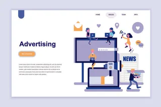 2.5D扁平化卡通商务办公科技感UI网页banner设计AI矢量EPS素材