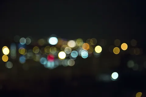 多彩霓虹灯光图片