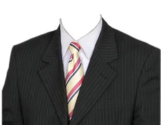 彩色条纹褐色正装侧身半人像