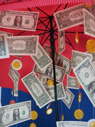 创意美元雨伞图片-第3张