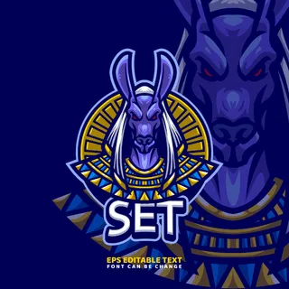 地狱犬埃及法老标识logo设计-3