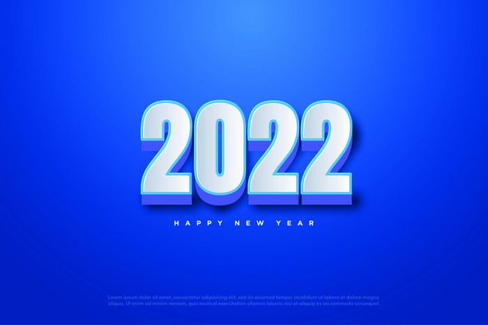 2022创意艺术字体新年虎年圣诞节数字立体质感文字AI矢量设计素材