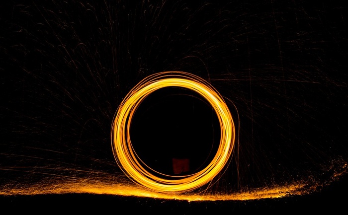 民俗文化活动打树花大图