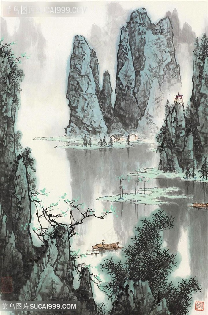 白雪石巍峨山脉高清艺术装饰画