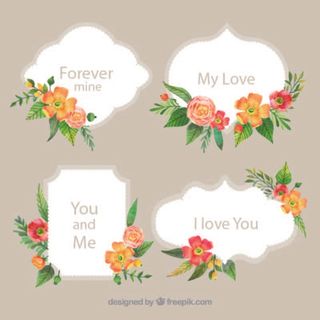 免抠爱的标签矢量