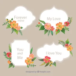 免抠爱的标签矢量