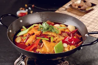 干锅美食焖锅湘菜麻辣香辣纸锅干锅千页豆腐