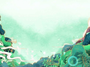 背景 海报 古风 绿色