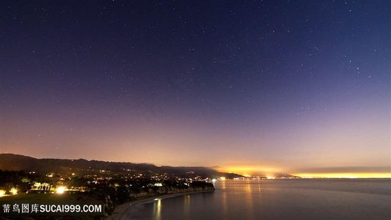 海景城市建筑风景画壁纸