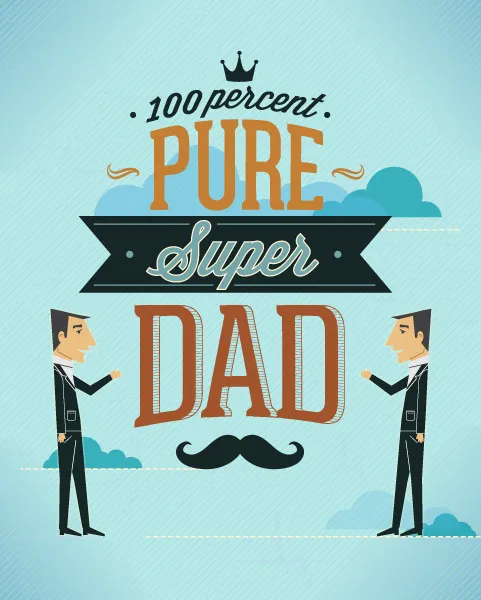 父亲节英文艺术字eps,ai矢量模版下载