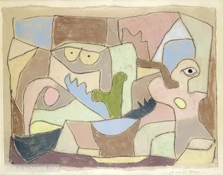 保罗克利手绘抽象挂画