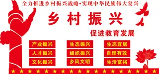 乡村振兴 党建 中国风 