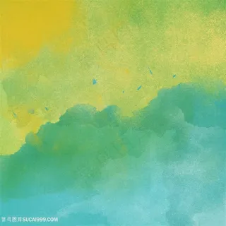 蓝绿色水彩水墨背景图片